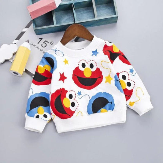 Kids Baby Boys Clothes Set Cartoon White T-shirt + Black Pants