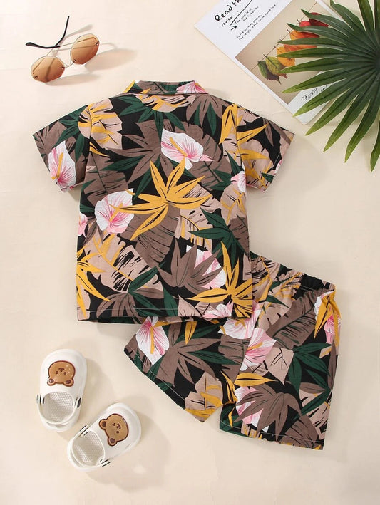 Boys' Tropical Print Shirts & Shorts