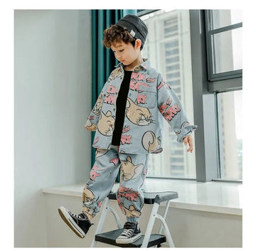 Clothing Sets teen boys Clothes Children children Cotton jacket Pants T-shirt 3Pcs sets